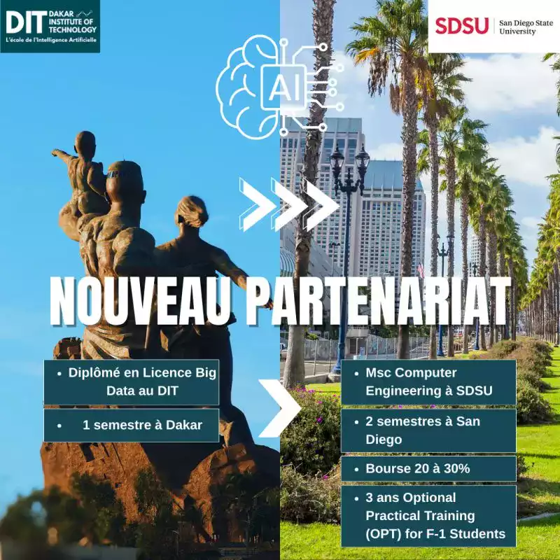 Nouveau partenariat international entre le Dakar Institue of Tecnology et San Diego State University (SDSU)