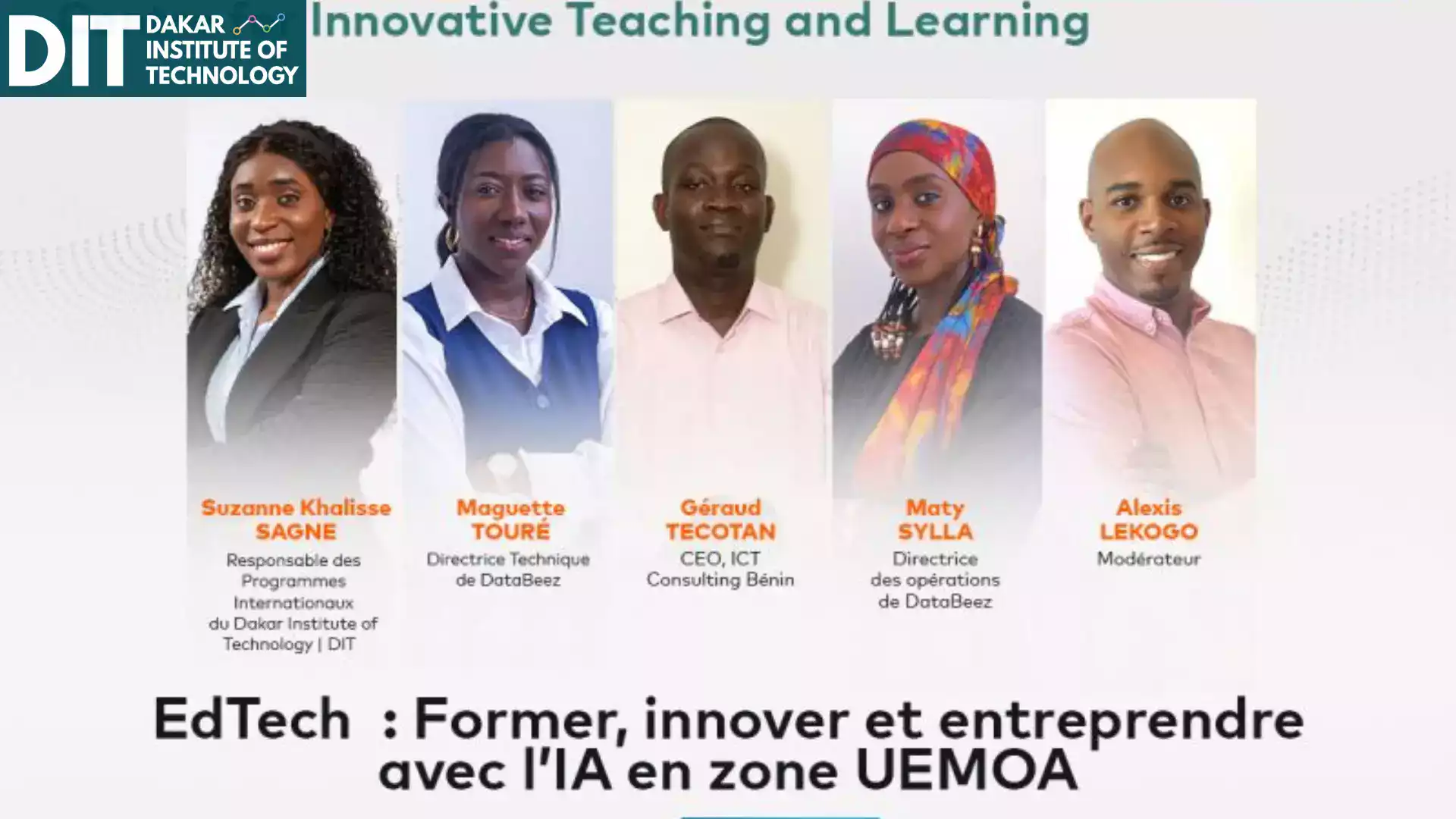 Le Dakar Institute of Technology au EdTech sur TV5Monde